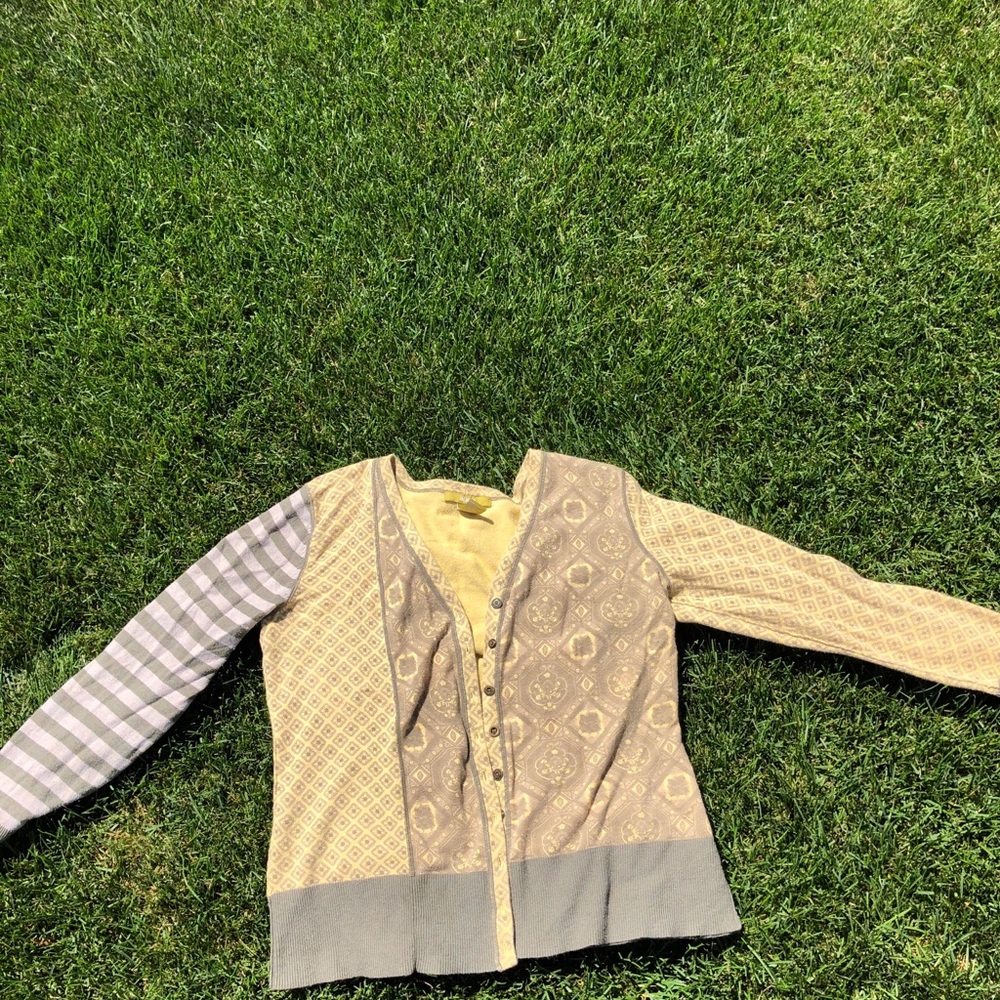 Yellow button down sweater